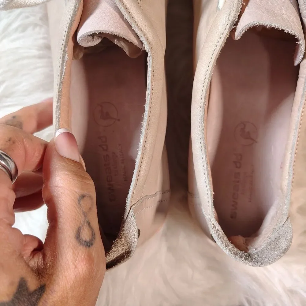 Sweats Bi Chego Calf Skin Leather Made In Italy Wmns Size 8 Shoes